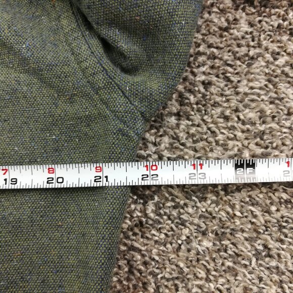 Portuguese Flannel Shirt Donegal Flecked Long Sleeve Button Up Green Mens Medium - Picture 6 of 9